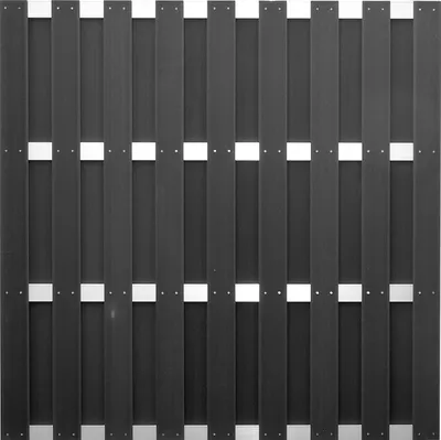 Produktbild von T&J ELDENA WPC/ALU Sichtschutzzaun 1800 x 1800 mm Anthrazit
