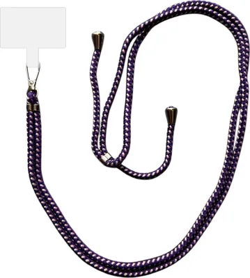 Zdjęcie produktu dla Smartphonica Phone Cord Universal - regulowany, odłączany przewód do telefonu komórkowego - 150 CM - Łańcuszek do telefonu Fioletowy Jasnoróżowy