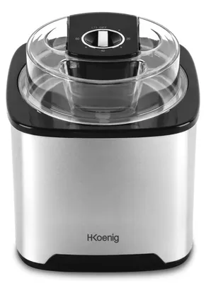 Eismaschine 2L, Edelstahl, 12 W, 30–40 Min., herausnehmbare Schüssel