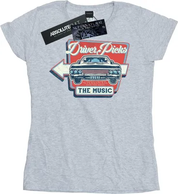 Immagine prodotto di Supernatural - Maglietta "Driver Picks The Music" da donna BI40633 (M) (Grigio)