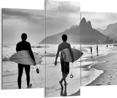 Produktbild von Bild auf Leinwand - Leinwandbild - Meer Welle Surfen - 130x100cm - Wand Bild - Wanddeko - Leinwanddruck - Bilder - Kunstdruck - Wanddekoration - Leinwand bilder - Wandkunst - CB130x100-3745