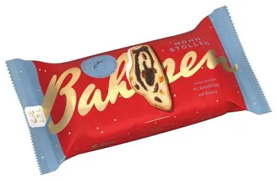 Obrázek produktu pro Bahlsenův makový závin se sultánkami, makovou náplní a moučkovým cukrem 400g
