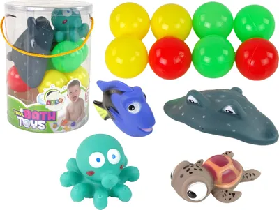Produktbild von Satz Gummi-Badespielzeug Bälle