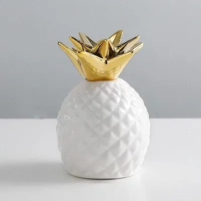 Produktbild von Keramische Ananasfiguur Geldbespaardoos - Creatieve Geldbeurs - Woondecoratie.