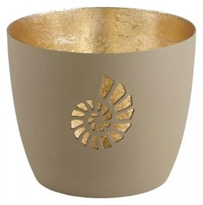 Produktbild von Gift Company Windlicht Madras Muschel Sandstone Gold
