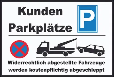 Produktbild von vianmo Holzschild 20x30 cm Parkplatz Kunden widerrechtlich