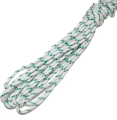 Produktbild von 5m Farbe-296 weiss-türkis-schwarz MicroCord Paracord Schnüre Nylonleine 2 mm
