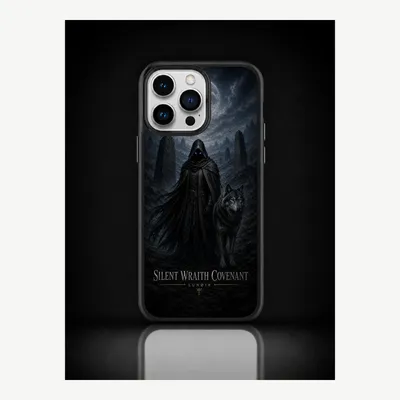 Productafbeelding van iPhone 14 Pro Max hoesje, telefoonhoesje, beschermhoesje met het motief "Schaduwgeest" – LUNØIR ©
