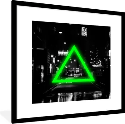 Produktbild von MuchoWow® Gerahmtes Poster Spiele - Controller - Grün 40x40 cm - Poster mit Schwarzem Bilderrahmen Wandposter Rahmen Foto Bilder - Poster - Plakat im Rahmen