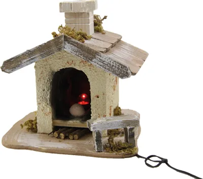 Produktbild von FADEDA Backhaus mit Licht  / Höhe:20 cm / handbemalt / detailgetreue Krippen Figuren - Weihnachten Tisch Dekoration Krippe Zubehör