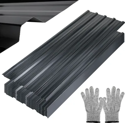 Produktbild von Yakimz Trapezbleche verzinkt Anthrazit 129cm x 46cm Wandblech Dachblech für Gerätehaus Carport 7m² wasserdichte Rillen stapelbar