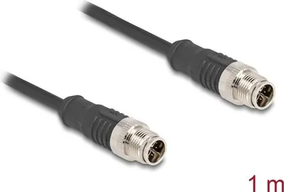 Immagine prodotto di DELOCK M12 Kabel X-kodiert 8 Pin Stecker zu Stecker PVC 1 m