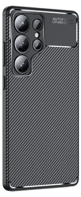 Produktbild von Handy Hülle für Samsung Galaxy S25 Ultra Carbon Look Cover Case Schutzhülle Farbe: Schwarz