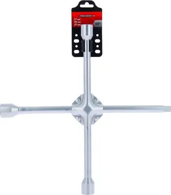 Obrázek produktu pro Zesílený křížový klíč - Přesná ocel - Hlavice 17, 19, 21 mm