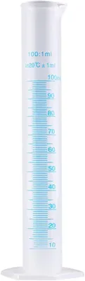 Messzylinder aus Kunststoff, transparent, 100 ml