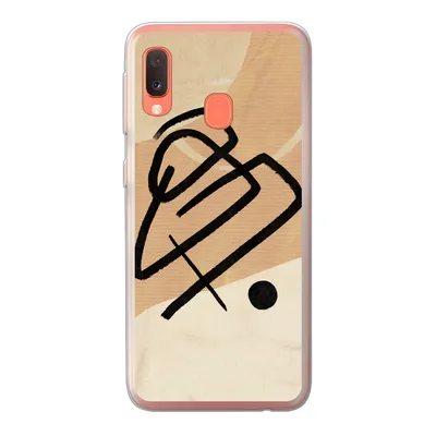 Produktbild von MuchoWow® Handyhülle Schutzhülle Hülle für Samsung Galaxy A20e Schwarz - Design - Braun Silikon Softcase Handy Hülle - Abdeckung