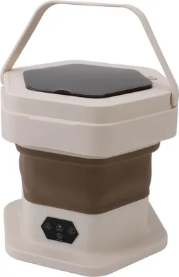 Image de Lave-linge portable 8L Capacité Multifonctionnelle Pliable Mini Lave-linge pour Vêtements Chaussettes Sous-vêtements Kaki