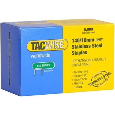 Produktbild von TACWISE Heftklammern 140/10 mm Edelstahl 5.000 Stück