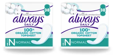 Obrázek produktu pro 2 x Vložky Always Dailies Bavlna Protection Normal – výhodné balení – 2 kusy