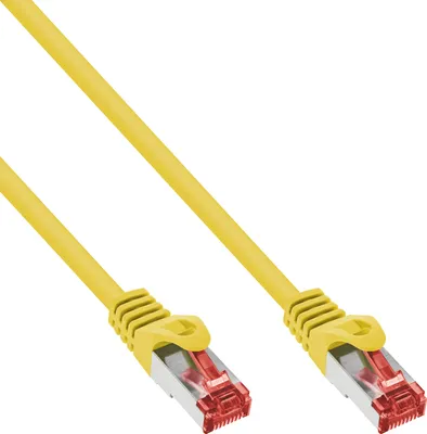 Produktbild von InLine Patchkabel, S/FTP (PiMf), Cat.6, halogenfrei, Kupfer, gelb, 10m, 10 m, Cat6, S/FTP (S-STP), RJ-45, RJ-45, Gelb