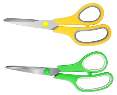 Produktbild von Edelstahlschere, Haushaltsschere mit komfortablem Griff, Küchenschere, Stoffschere, Büroschere, Bastelschere, Kinderschere, Papierschere (gelb/grün)