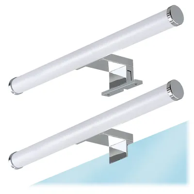 Two identical LED lights are shown against a white background with a blue gradient at the bottom.