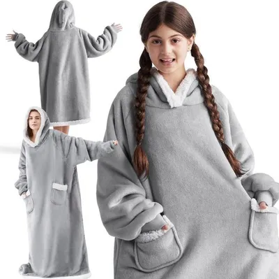 Obrázek produktu pro Verk 24557 Televizní mikina s kapucí dlouhá, oversize, šedá