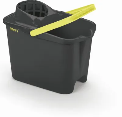 Obrázek produktu pro Obdélníkový kbelík o objemu 14 l se ždímačem černý+zelený MERY