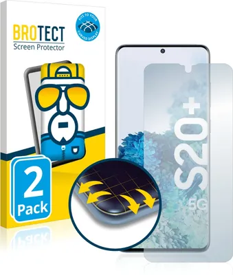 Produktbild von 2x BROTECT Fullscreen Schutzfolie für Samsung Galaxy S20 Plus 5G Displayschutz Folie Fullcover Klar Transparent