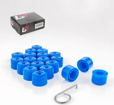 Produktbild von 20x Radschrauben Kappen 17mm blau für MAZDA HONDA TOYOTA SUZUKI MITSUBISHI