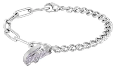 Image de Bracelet en acier pour femme avec cristaux violets Crocodile 2040554