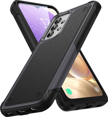 Produktbild von Für Samsung Galaxy A23/A32 5G/A13 4G/A13 5G/A04S Hülle Militärqualität Stoßfest Hybrid 2 in 1 Hart PC Weich TPU Handyhülle Grau Schwarz