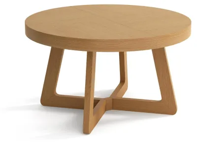 Produktbild von Masseno Ausziehbar Esstisch SOLIS 130 - 230 cm x 130 cm Rund Tisch für Wohnzimmer, Küche, Eichefarben