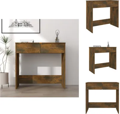 Produktbild von vidaXL Schreibtisch Räuchereiche 80x40x75 cm Holzwerkstoff -  Schreibtische