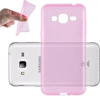 Produktbild von Cadorabo Hülle für Samsung Galaxy J3 2016 Schutz Hülle in Pink Schutzhülle TPU Silikon Cover Etui Case