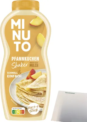 Produktbild von Minuto Shaker Pfannkuchen Mischung einfach und schnell (205g Shaker) + usy block