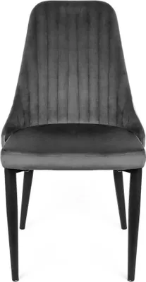 Zdjęcie produktu dla Krzesło Krzesło do salonu Krzesło do kuchni Krzesło do jadalni Fotel LOUIS Krzesło welurowe szare 44x59x88 cm HOMLA