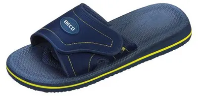 Produktbild von BECO Slipper, uni blau/gelb blau/gelb 44