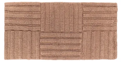 Produktbild von TENDANCE | Duschvorleger - Badezimmerteppich - 45 x 90 cm - braun - Badematte - Badtextilien - Streifenmuster