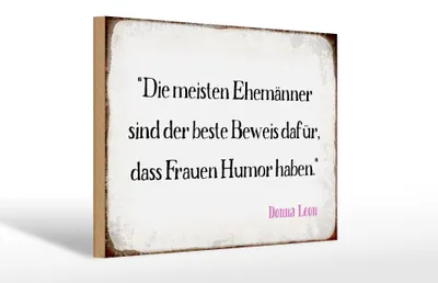 Produktbild von Holzschild Spruch 30x20cm Ehemänner beste Beweis Frauen