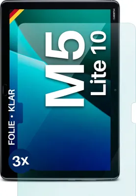 Produktbild von moex® 3x Schutzfolie kompatibel mit Huawei MediaPad M5 Lite (10") - Displayschutzfolie dünn Folie, Klar