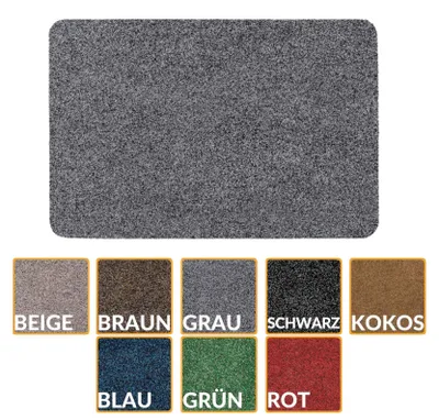 Fußmatte Türvorleger Schmutzfangmatte POET 40x60cm Kräusel Grau Robust Wasserabweisend, Hauptbild