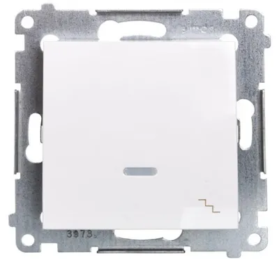 Imagen del producto de Contacte con Simon DW6AL.01/11, plástico, blanco, IP20, IP44, 250 V, 16 A, 75 mm