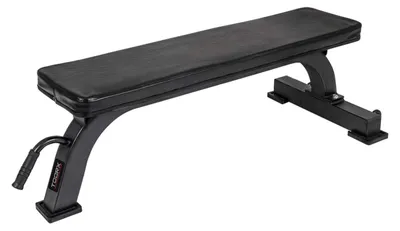 Image de Banc d'haltères plat pour entraînement de musculation - 145,5 cm - Capacité de charge de 320 kg - Banc de fitness noir