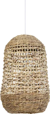 Produktbild von Light & Living Hängeleuchte/Pendelleuchte Tripoli - Rattan Naturell/Weiß - Ø37,5 x 58 cm