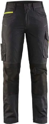 Produktbild von Blakläder Damen Service Bundhose 7195 1330 mit Stretch in div. Farben, Farbe:schwarz/gelb, Größe:48