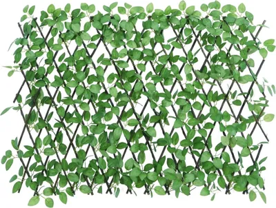 Image de vidaXL Treillis avec lierre artificiel extensible vert 180x65 cm
