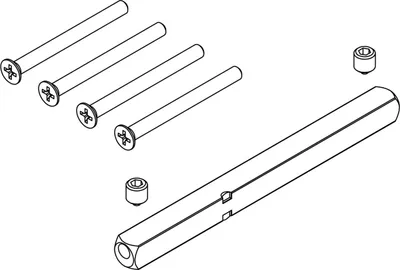 Produktbild von Griffwerk Voll- und Hohlstiftsets zur Türstärkeerweiterung für Garnituren  Hohlstiftsets für BB & PZ (Klipptechnik-Garnituren) Edelstahl (matt) 40 - 45 mm