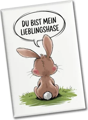 Produktbild von Du bist mein Lieblingshase Souvenir Magnet