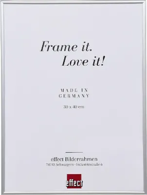 Produktbild von Kunststoff-Fotorahmen in Aluminiumoptik, 14 x 14 cm, entspiegeltes Glas